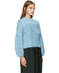 Fendi Blue Mohair Degrade Sweater