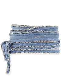 Chan Luu Chain Trim Fabric Necklace
