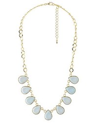 Charlotte Russe Faceted Stone Teardrop Collar Necklace