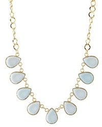 Charlotte Russe Faceted Stone Teardrop Collar Necklace