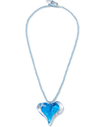 Maryam Nassir Zadeh Heart Glass And Cord Necklace