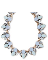 Natasha Accessories Imitation Gold Necklace Stones Light Bluemint