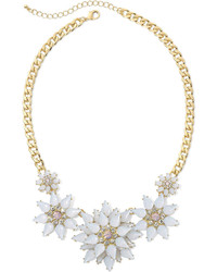 jcpenney Mixit Mixit Blue And Pink Stone Floral Statet Necklace
