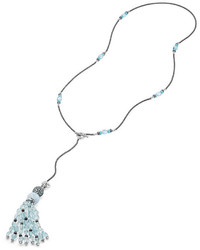 David Yurman Mustique Milky Aquamarine Sky Blue Topaz Tassel Necklace