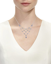 Paul Morelli Small Pipette Necklace With Diamonds Blue Sapphires