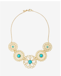 Express Turquoise Filigree Station Necklace