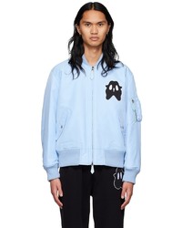 Men's Light Blue Bomber Jackets by Burberry | Lookastic
