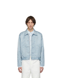 Light Blue Nylon Shirt Jacket