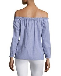 Joie Bamboo Poplin Off The Shoulder Blouse