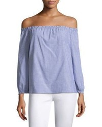 Joie Bamboo Poplin Off The Shoulder Blouse