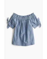 J.Crew Chambray Off The Shoulder Top