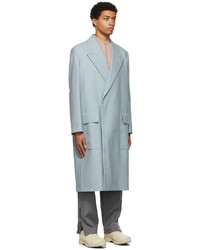 Jil Sander Blue Sharp Wool Serge Coat