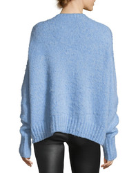 Helmut Lang Crewneck Brushed Wool Pullover Sweater