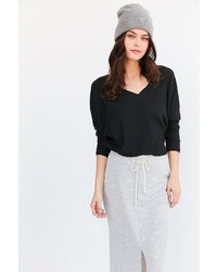 Out From Under Oversized Cozy Thermal V Neck Top