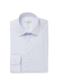 Etro White Slim Fit Spread Collar Paisley Print Cotton Shirt