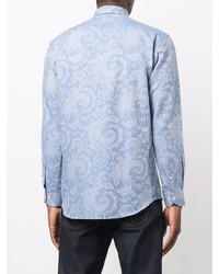 Etro Floral Paisley Jacquard Cotton Shirt