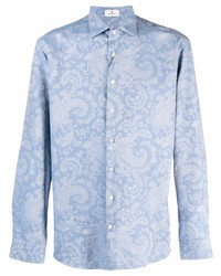 Etro Floral Paisley Jacquard Cotton Shirt