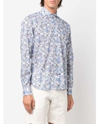 Orian Paisley Print Spread Collar Shirt