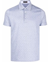 Corneliani Paisley Print Cotton Polo Shirt