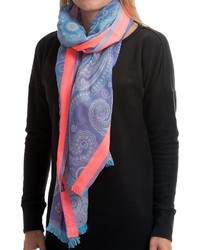 Roffe Accessories Colorful Paisley Fringe Scarf
