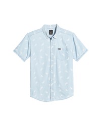 RVCA Hastings Floral Short Sleeve Cotton Button Up Shirt