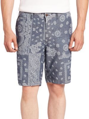 polo paisley shorts