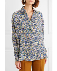 Victoria Beckham Printed Silk Crepon Shirt