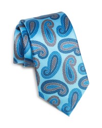 Ermenegildo Zegna Medallion Silk Tie In Blue Paisley At Nordstrom