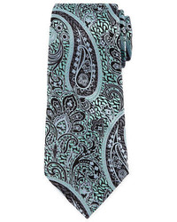 Ermenegildo Zegna Paisley Silk Jacquard Tie Blue