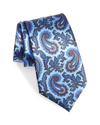 Ermenegildo Zegna Paisley Silk Tie In Blue At Nordstrom