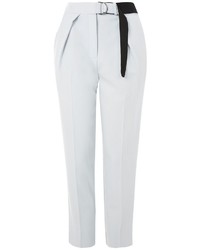 Topshop Belted Cropped Cigarette Trousers