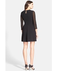 Ted Baker London Haswell Embellished Three Quarter Sleeve A Line Dress