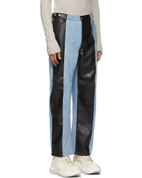 Feng Chen Wang Black Blue Paneled Jeans