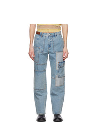 Andersson Bell Blue Wide Patchwork Jeans
