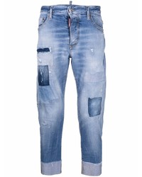 DSQUARED2 Distressed Patchwork Style Jeans