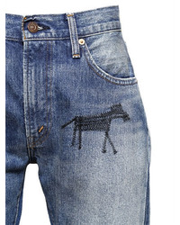 Levi's Embroidered Patchwork Denim Jeans