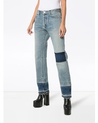 Ambush Mid Rise Patchwork Straight Jeans