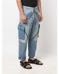 Greg Lauren Panelled Tapered Jeans