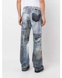 Andersson Bell Straight Leg Patchwork Design Jeans