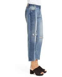 Free People The Patchwork High Waist Crop Jeans