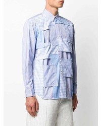 Comme Des Garcons SHIRT Comme Des Garons Shirt Striped Patchwork Print Shirt