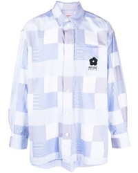 Kenzo Oversized Patchwork Long Sleeve Shirt
