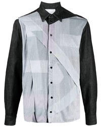 Koché Perforated Panel Cotton Shirt