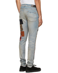 Amiri Blue Art Patch Jeans
