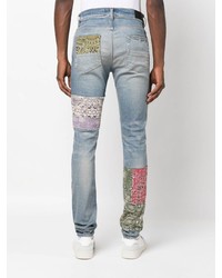 Amiri Distressed Patchwork Skinny Jeans