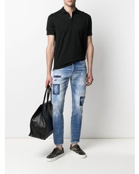 DSQUARED2 Patchwork Distressed Effect Skinny Jeans