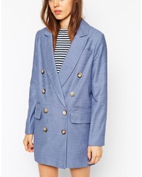 Asos Collection Pea Coat With Double Breasted Detail