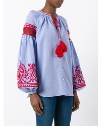 Wandering Embroidered Wide Sleeve Blouse