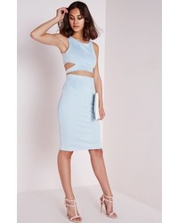 Missguided Berryana Faux Suede Pencil Skirt
