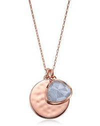 Monica Vinader Siren Semiprecious Stone Charm Pendant Necklace